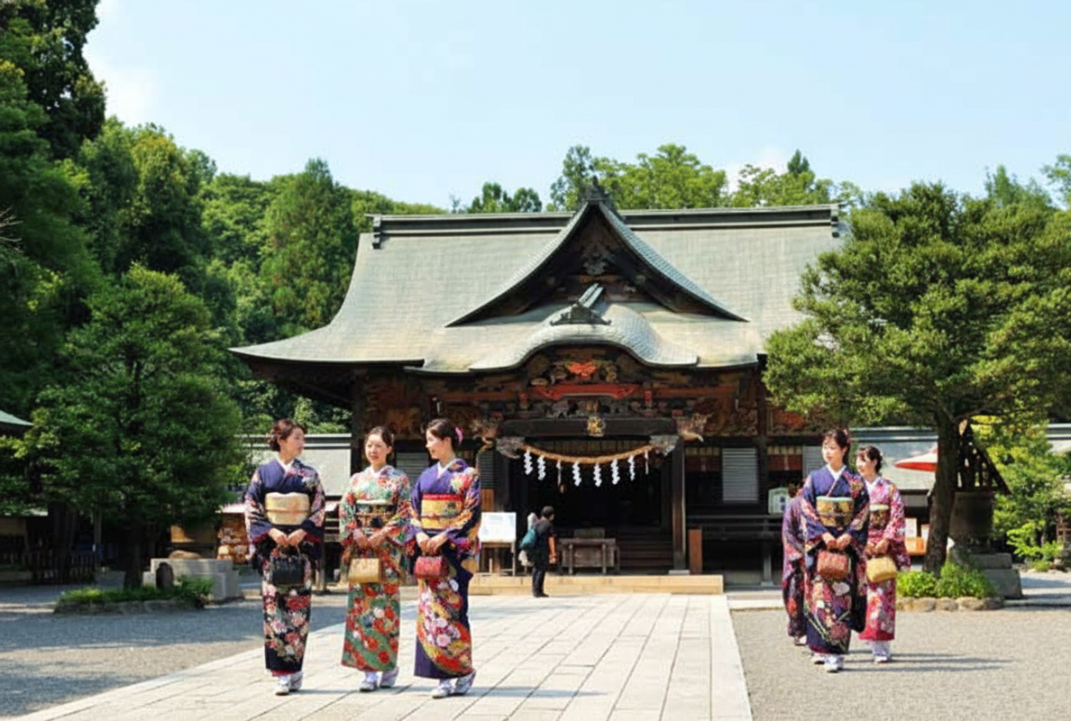 秩父銘仙の着物を着て有形文化物あふれるレトロな秩父の街並みを歩く｜100年前のおしゃれを体験する一日